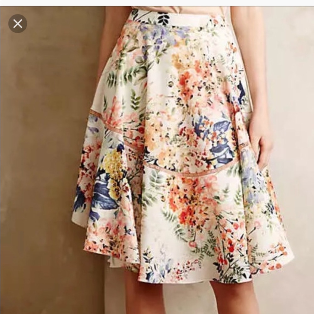 Ranna Gill floral midi skirt